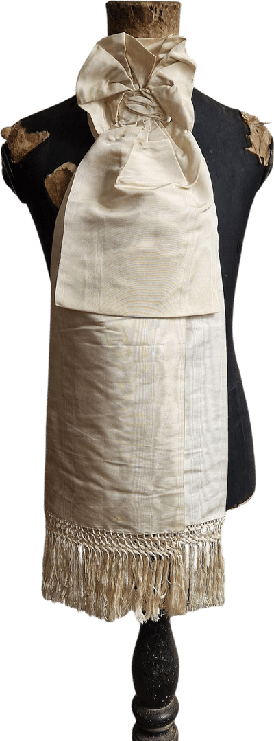 19th Century French Silk Moire Brassard