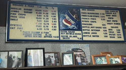 plastic wall-mounted restaurant menus