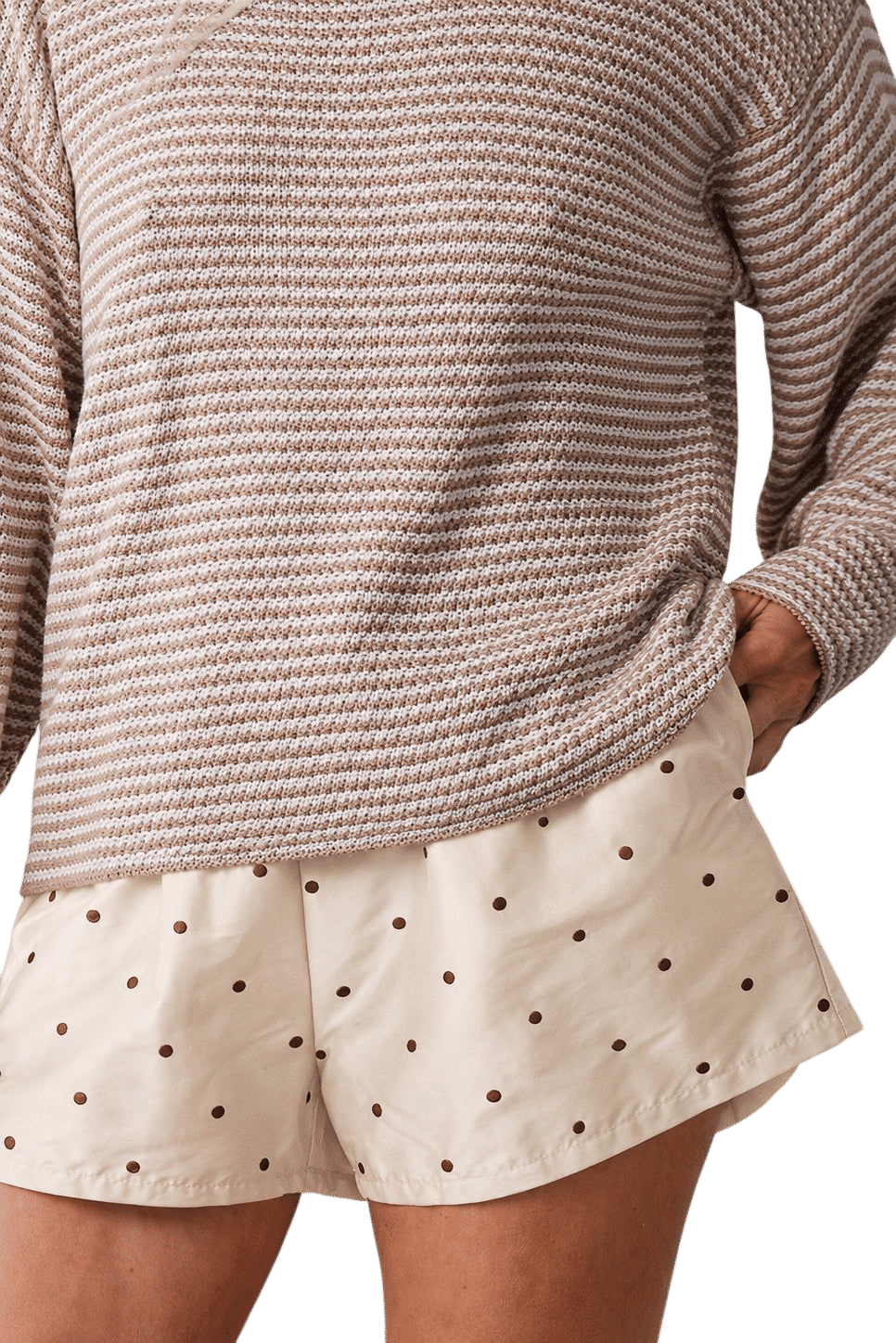 Donni Creme Silk Taffeta Tap Short