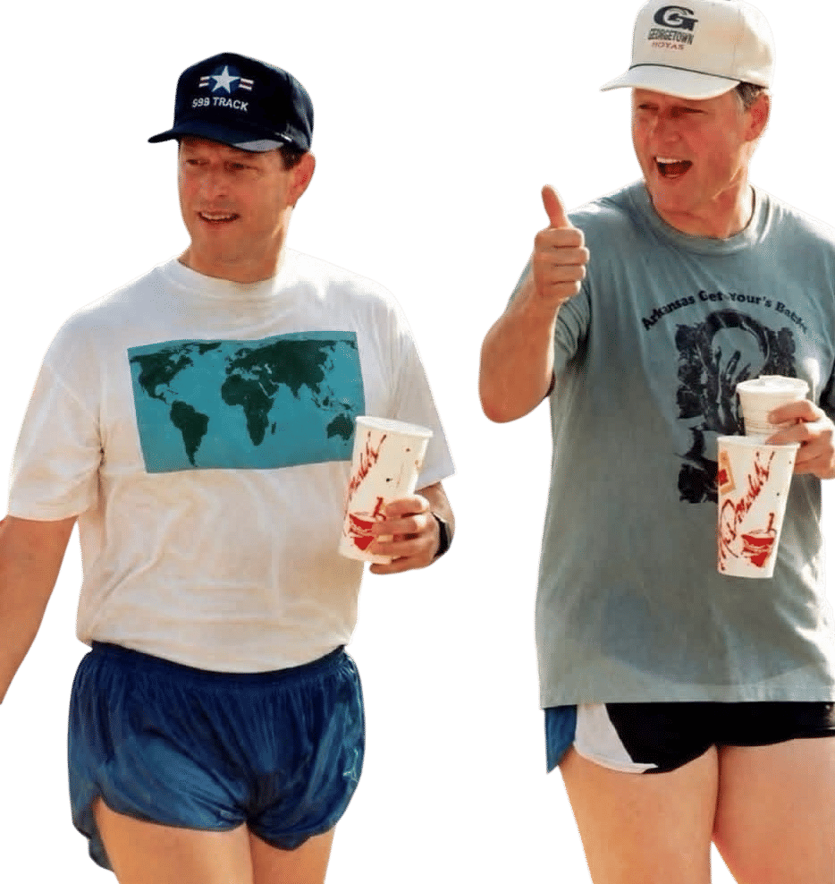 Al Gore & Bill Clinton at lunch circa 1992
