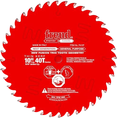 Freud P410T Thin Kerf Next Generation Premier Fusion Saw Blade