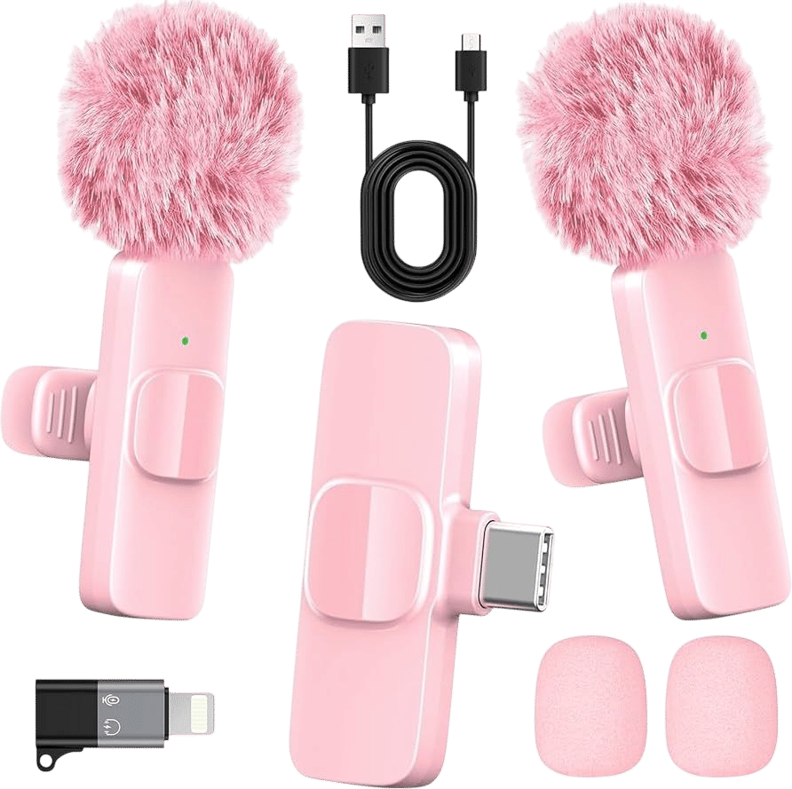 Wireless Lavalier Microphone for iPhone & Android