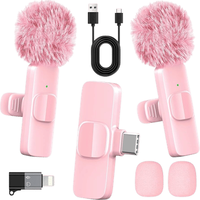 Wireless Lavalier Microphone for iPhone & Android