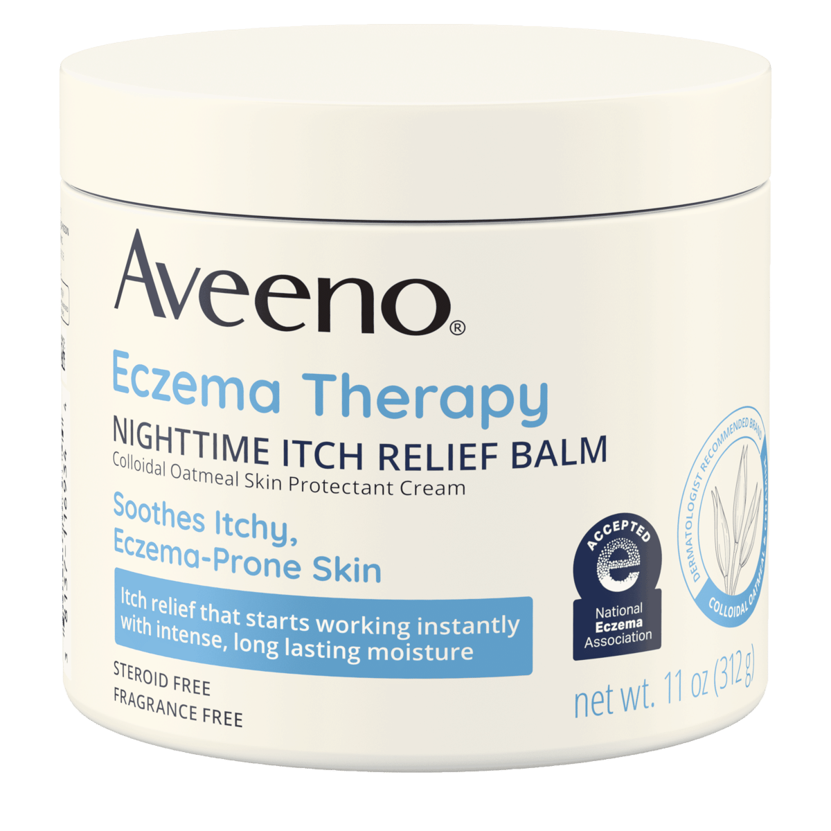 A giant tub of Aveeno eczema balm