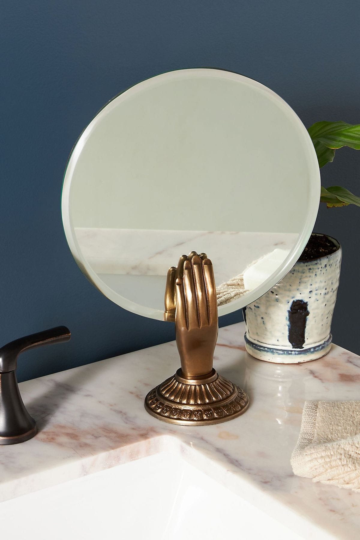 Nellie Hand Tabletop Vanity Mirror