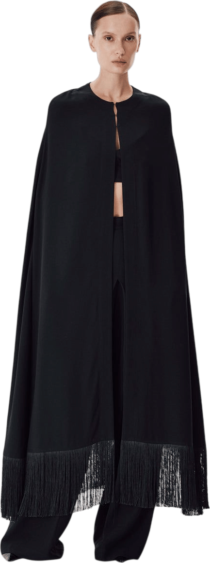Di Stavnitser Deco Crepe Cape Black