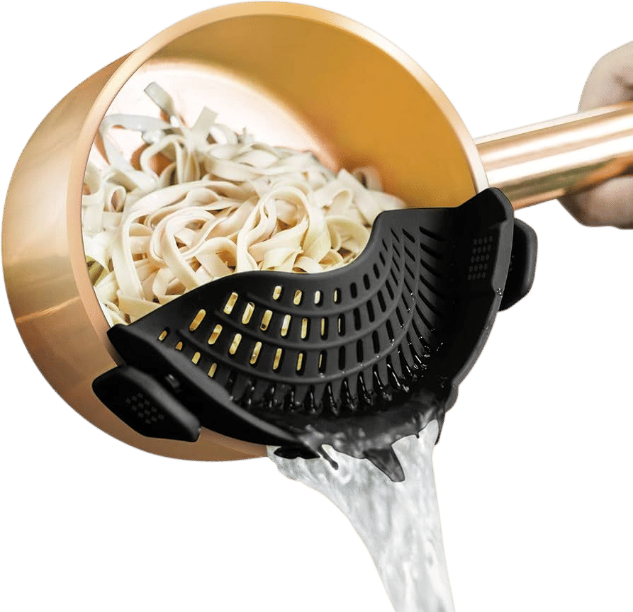 AUOON Clip On Strainer Silicone for Pots Pans Bowls