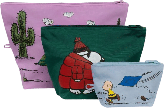 Peanuts Baggu Go Pouches