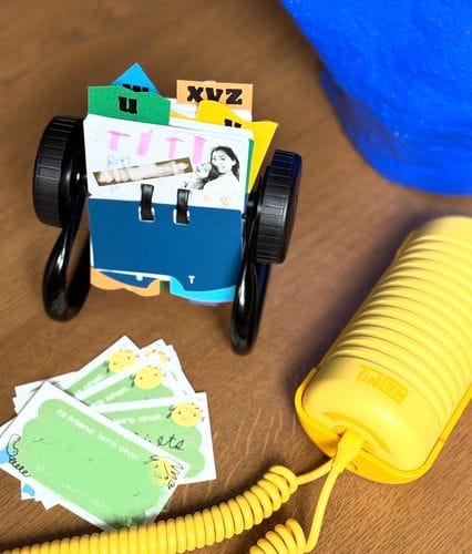 Tin Can Phone + a Rolodex
