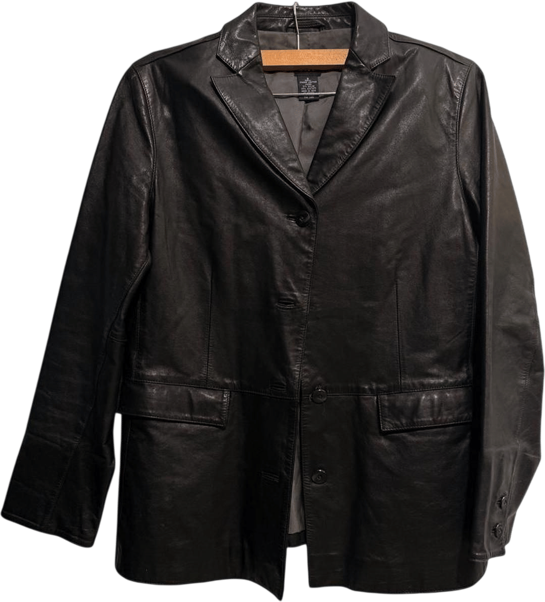 Vintage 90s Gap Leather Button-up Jacket