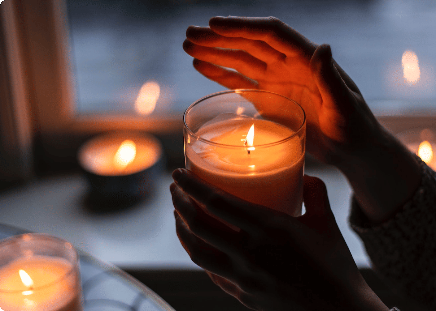 Lighting a candle to get in the creative zone
