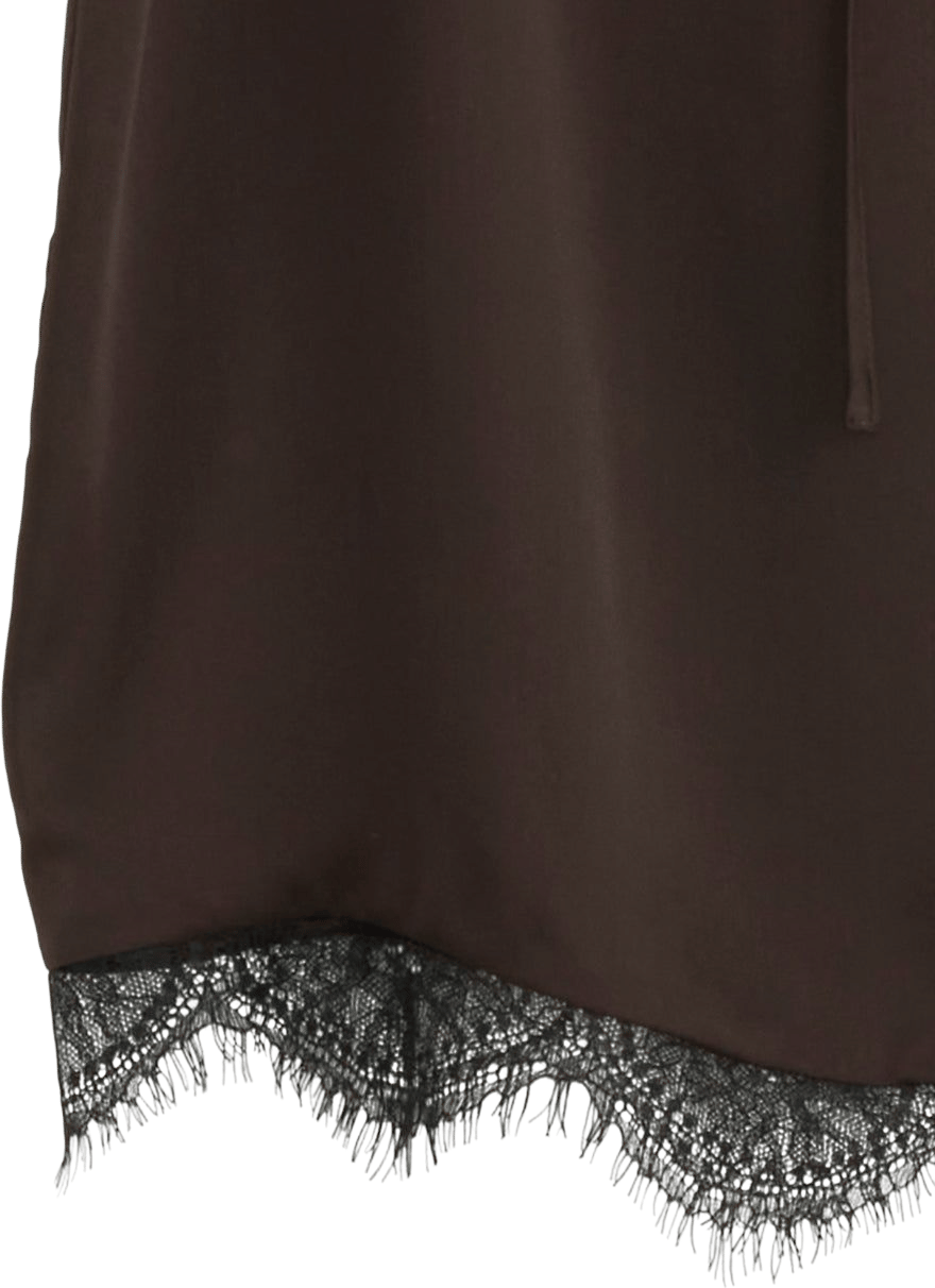 Fine Lace Skirt in Bark