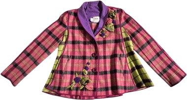 Vintage Plaid Blazer Jacket