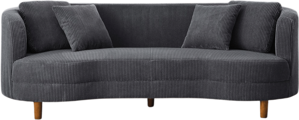 my fun and round corduroy sofa