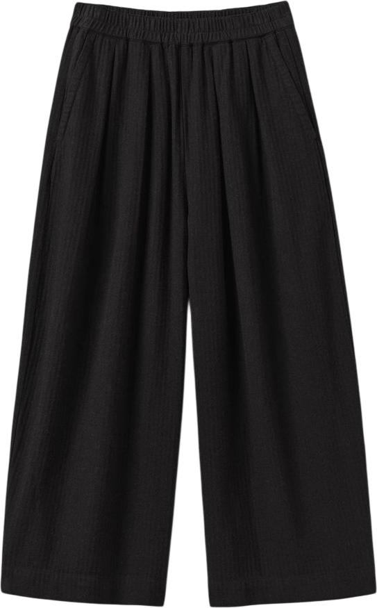 Brushed Linen Cotton Pants | Slate