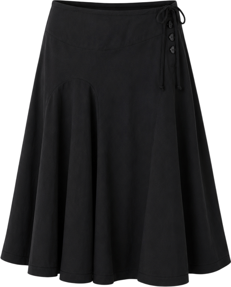 Peachy Den Missy Midi Skirt, Onyx