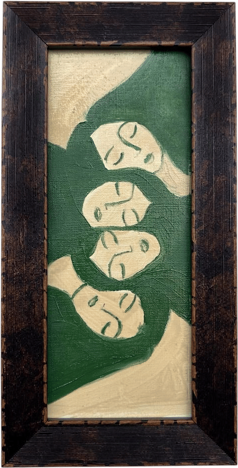 Miniature Abstract Women Oil Painting, Framed Figural Art - Etsy