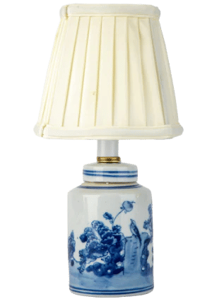 Porcelain Lidded Jar  Tiny Lamp