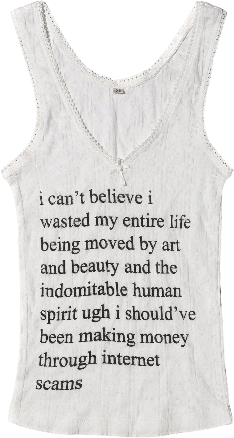Praying Internet Scams Pointelle Tank Top