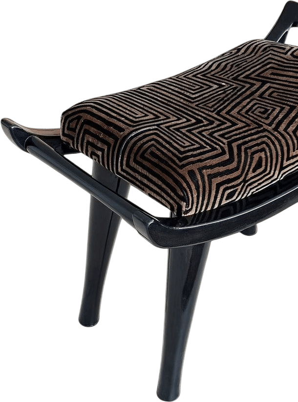 Pantera Chair Stool in Wood and DEDAR Fabric