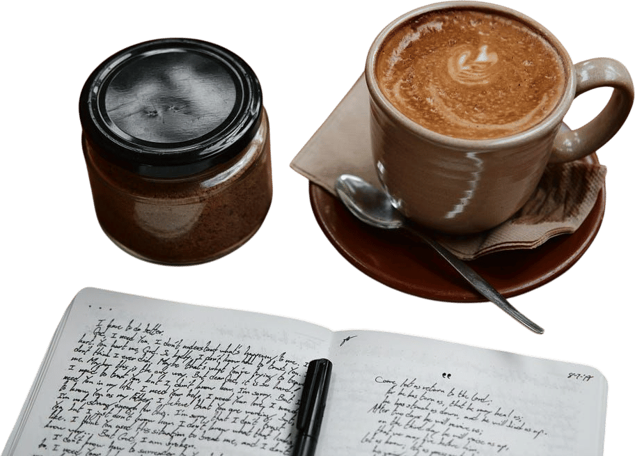 getting up early, making a cappuccino, and doing morning pages at your desk