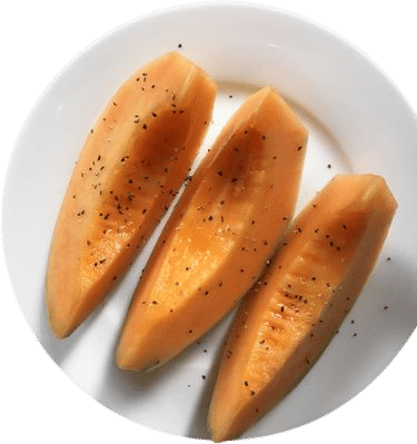 Canteloupe with black pepper and lime