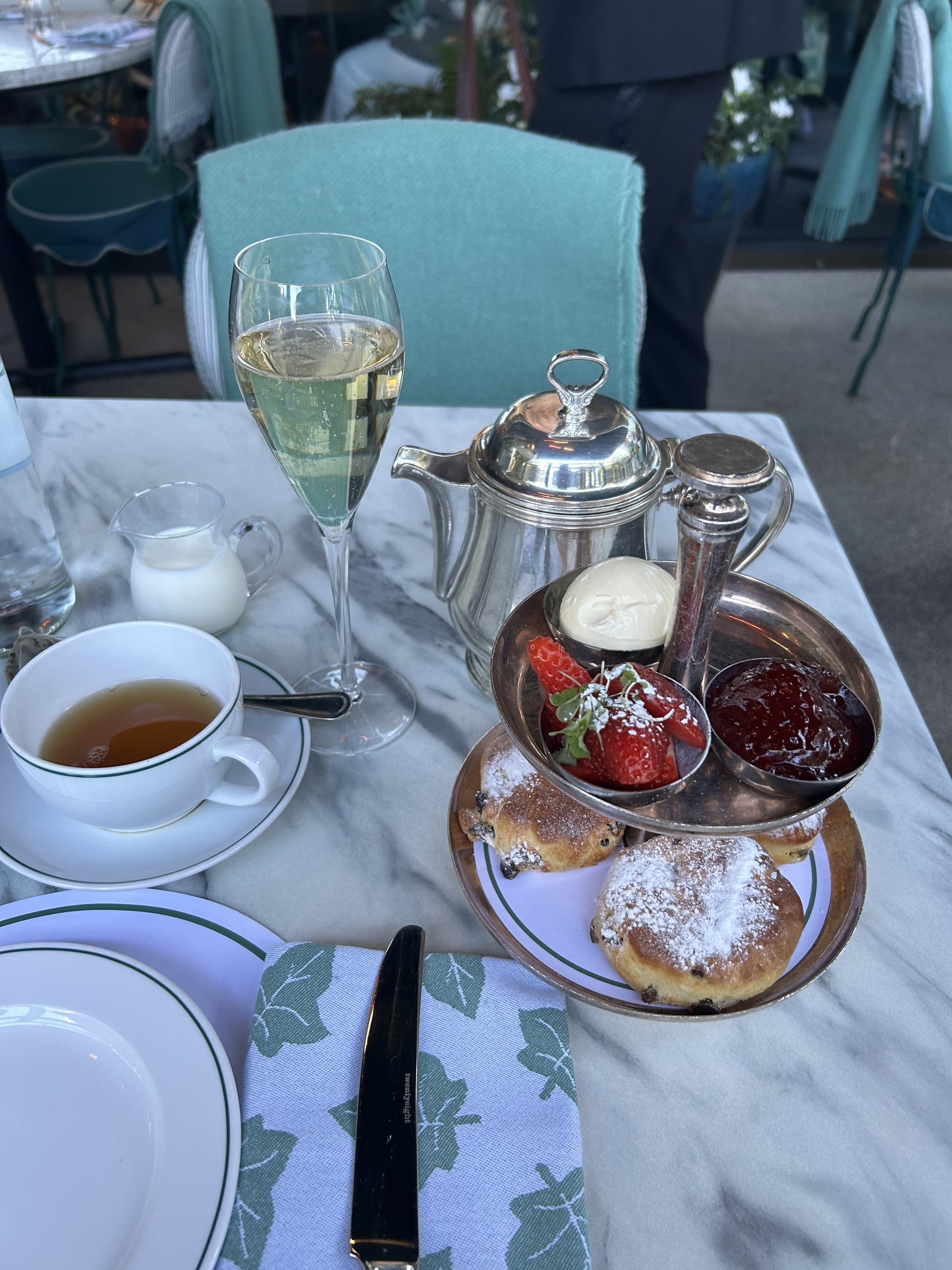 Cream tea at The Ivy