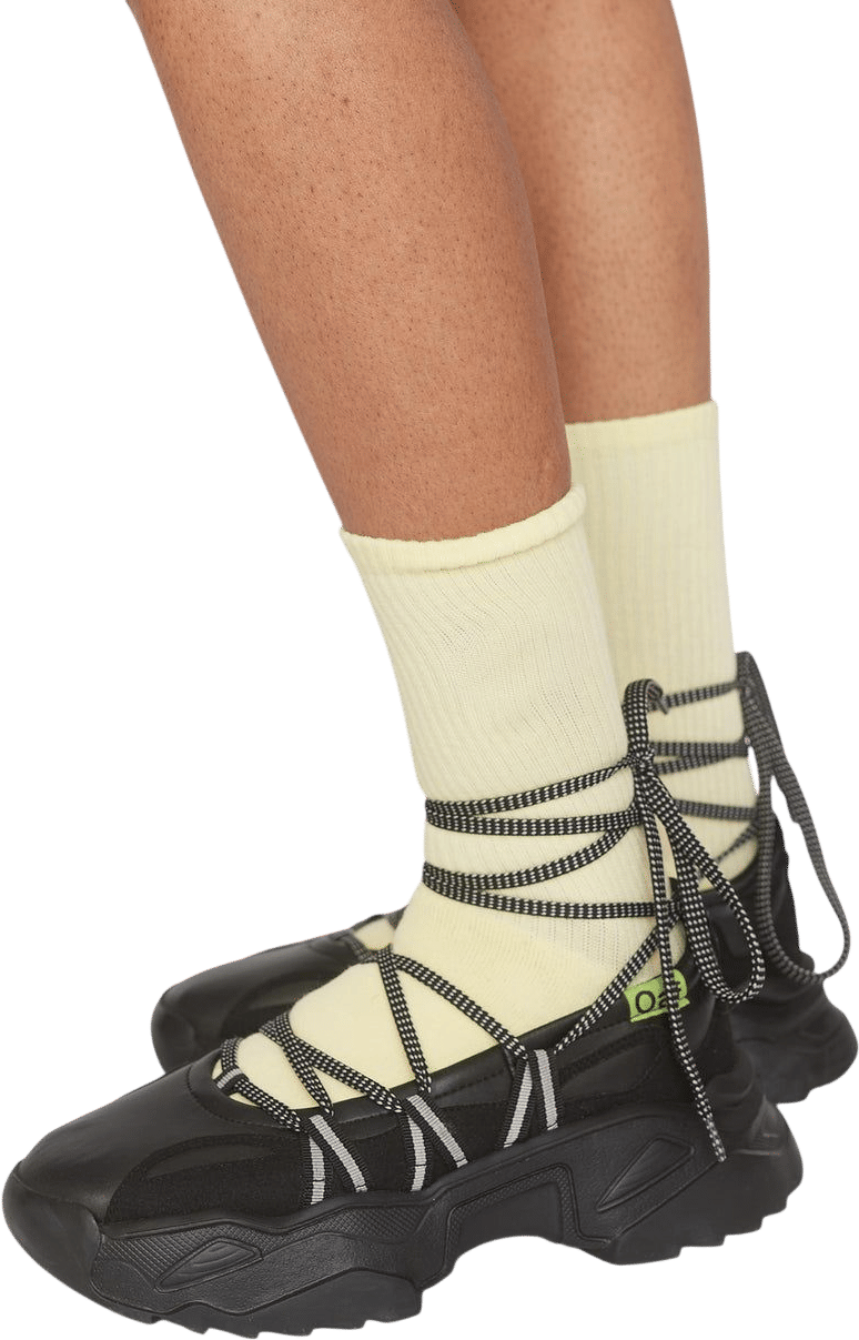 Happy Sad Lace Up Ballet Sneaker