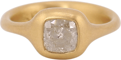 18k Cushion-Shaped Diamond Ring