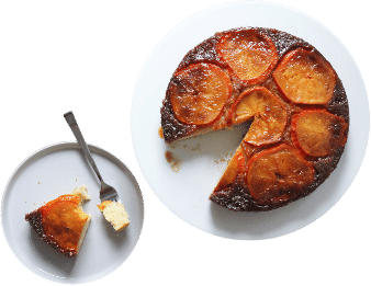 Upside Down Persimmon Pumpkin Cake Recipe