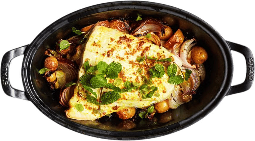 Roast Cod with Curry Butter Recipe
