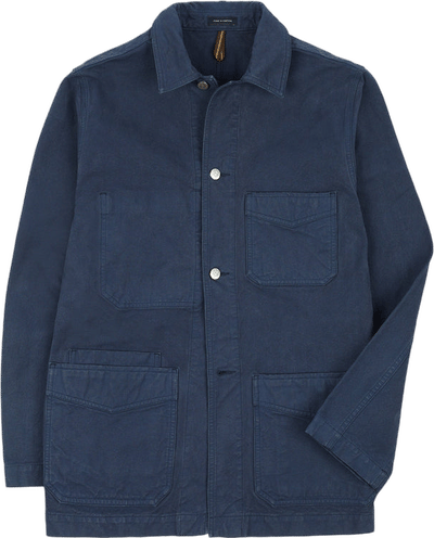 Navy Cotton Duck Canvas Chore Jacket