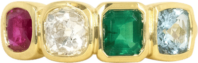 Custom 'Stoplight' Gemstone Ring