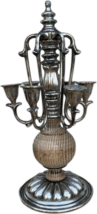 Vintage Silver Toned 6-Arm Candelabra