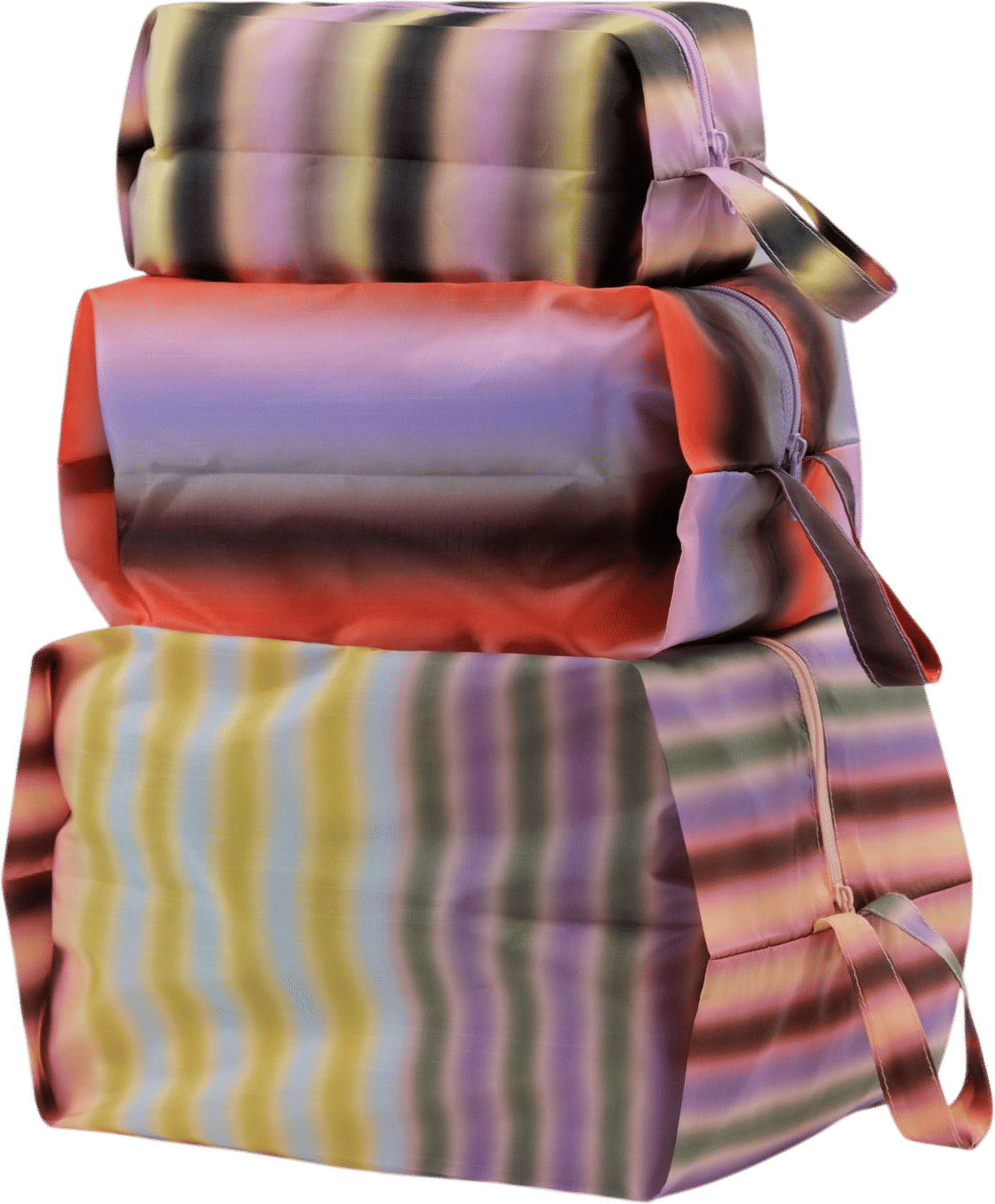 Baggu 3D Zip Set Gradient Stripes