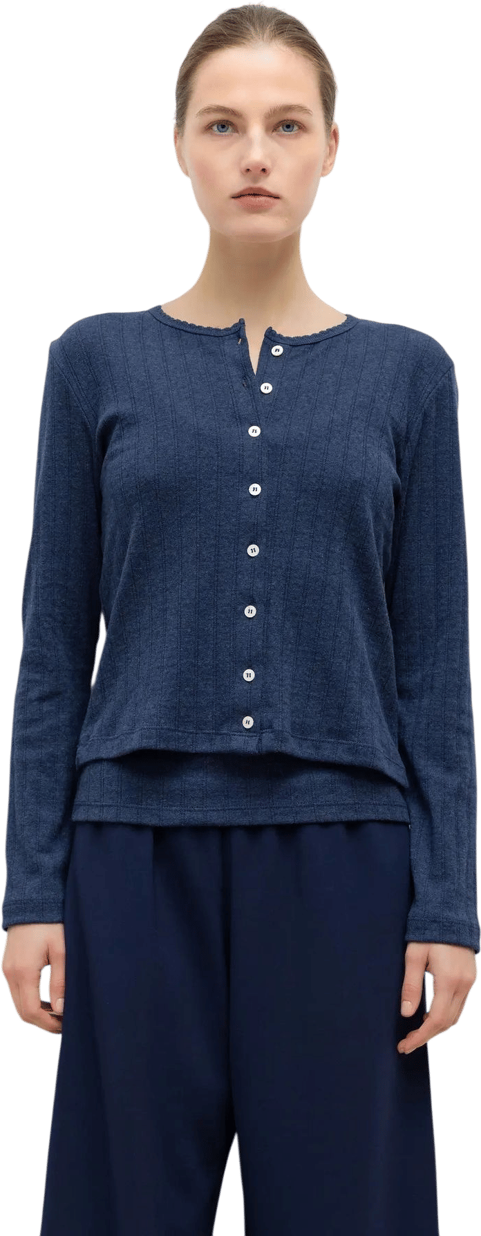 LESET Pointelle Classic Cardigan II