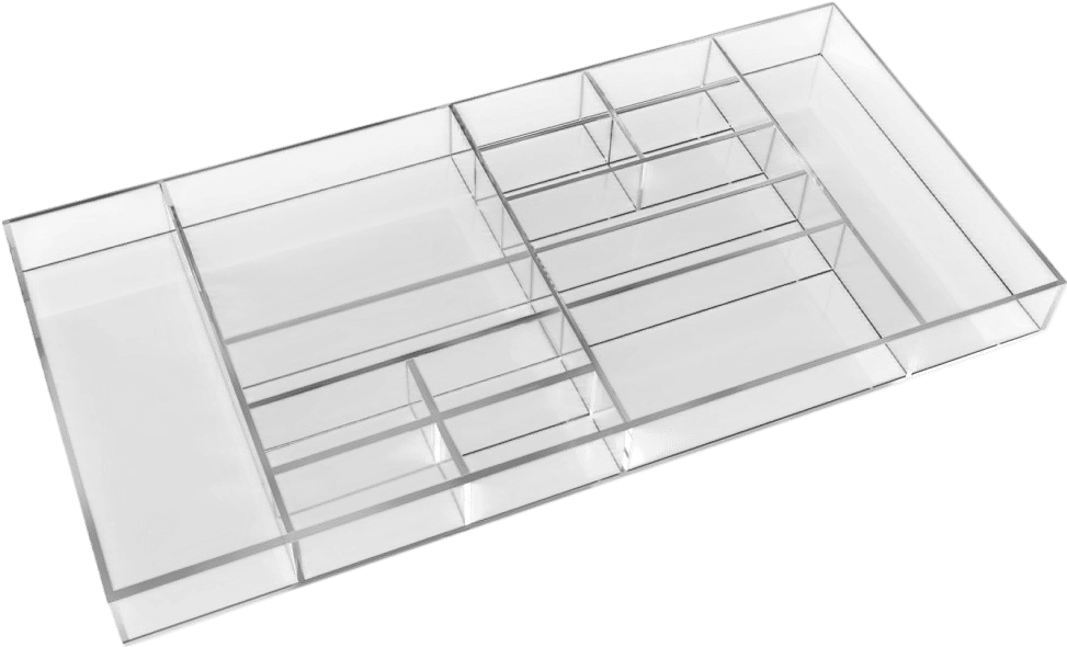 Genoa Custom Clear Acrylic Drawer Organizer