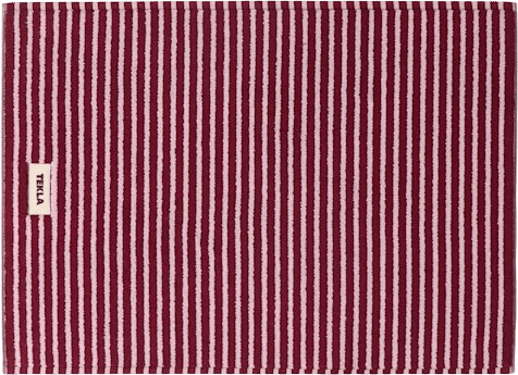 Burgundy & Pink Terry Bath Mat
