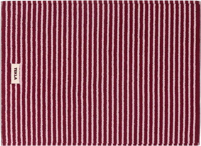 Burgundy & Pink Terry Bath Mat