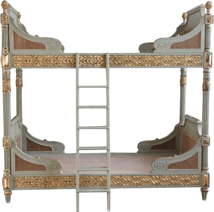 Louis XVI Style Bunk Beds/Matching Pair of Single Beds Made by La Maison London