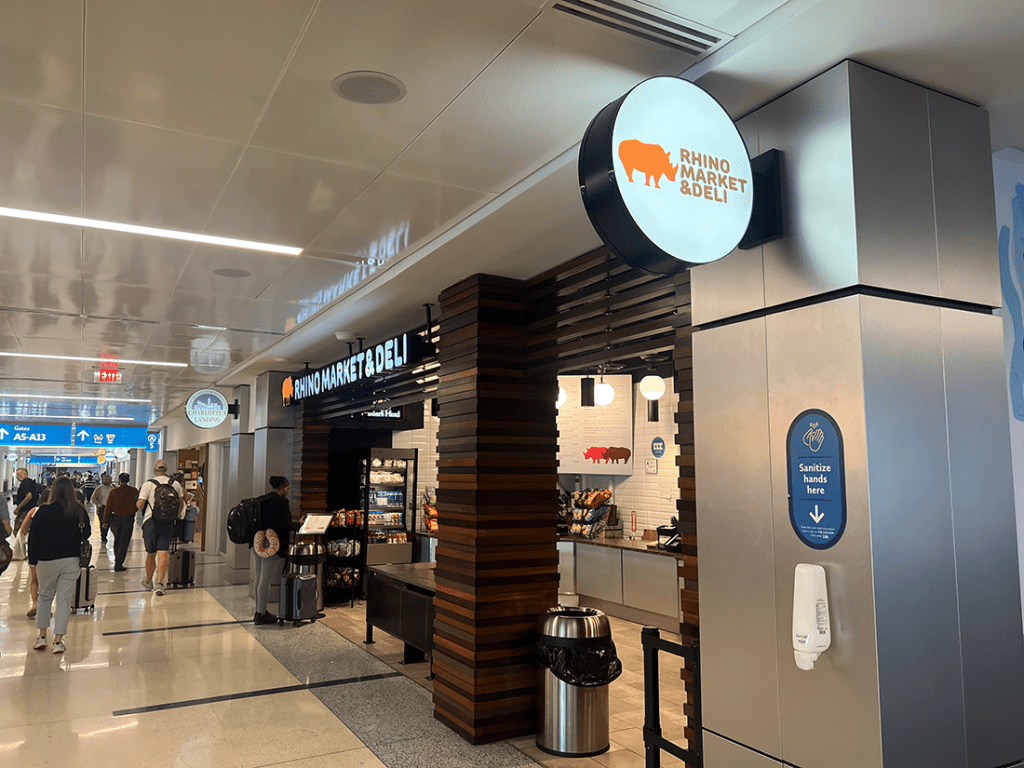 Rhino Deli and Market at the Charlotte Airport.