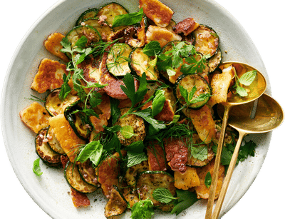 Seared Zucchini and Halloumi in Red-Wine Vinaigrette Recipe