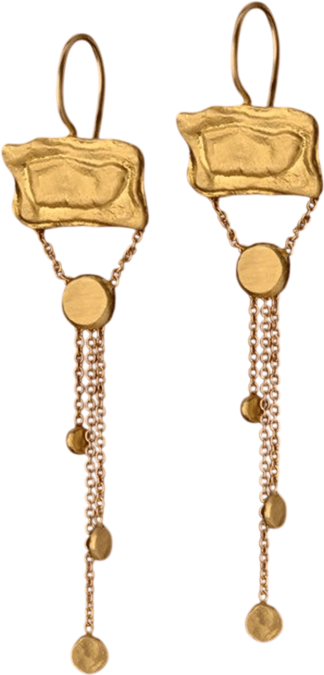 22k Solid Gold Vintage Style Earrings