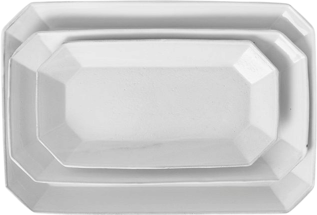 Révolution Hand-Glazed Ceramic Long Platters (Set of 3)