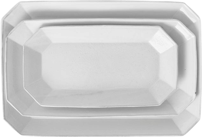 Révolution Hand-Glazed Ceramic Long Platters (Set of 3)