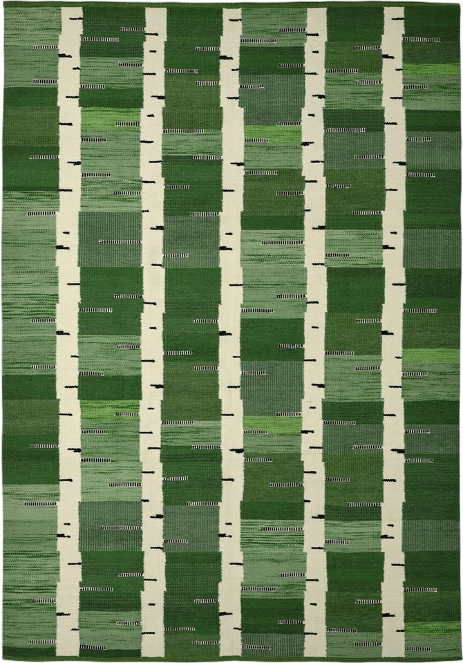STOCKHOLM 2025 rug, flatwoven, green/white/black handwoven, 5'7"x7'10"  - IKEA