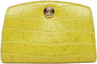 Liffner Pushlock Clutch Chartreuse Croc