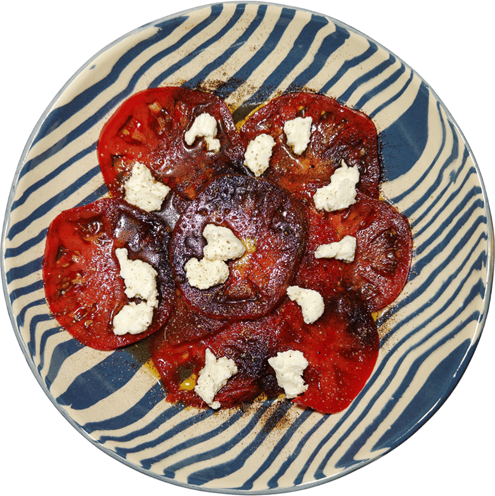 Heirloom Tomato Carpaccio with Ricotta & Black Lime Recipe
