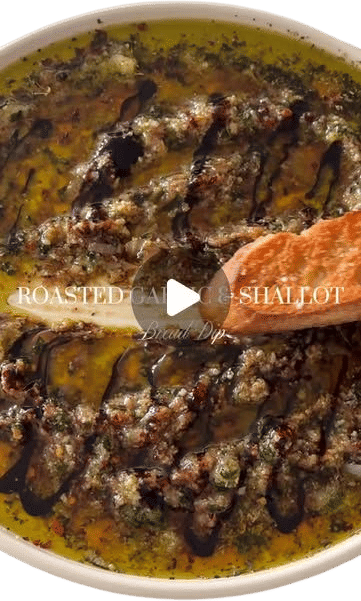 Roasted Garlic & Shallot Bread Dip Recipe