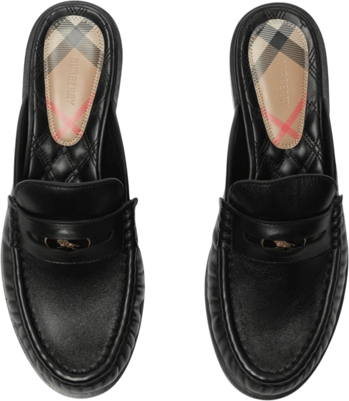 Black Leather Slip-On Loafers